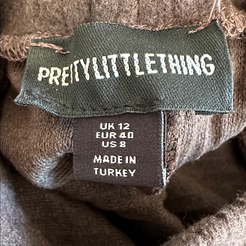 PrettyLittleThing Chocolate Ribbed Set - Picture 8 of 16